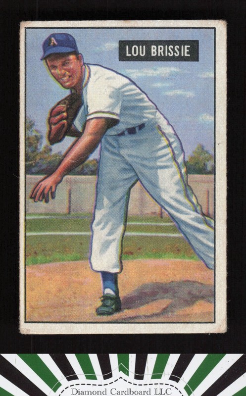 1951 Bowman #155 Lou Brissie VG, front