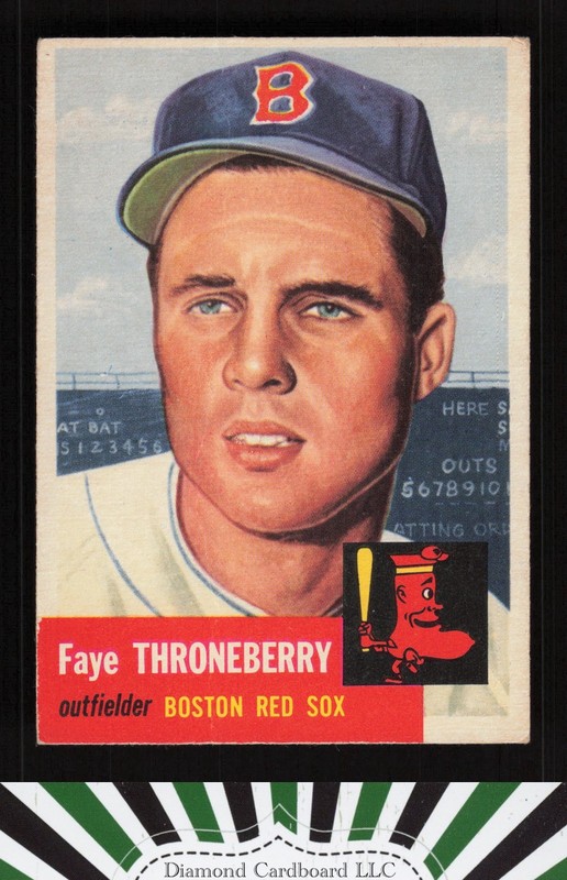 1953 Topps #49 Faye Throneberry FR (heavy crease) a, front