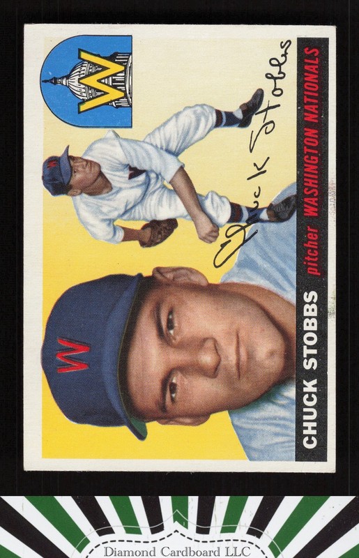 1955 Topps #41 Chuck Stobbs VGEX b, front