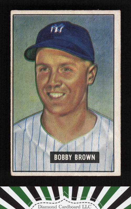1951 Bowman #110 Bobby Brown VGEX, front
