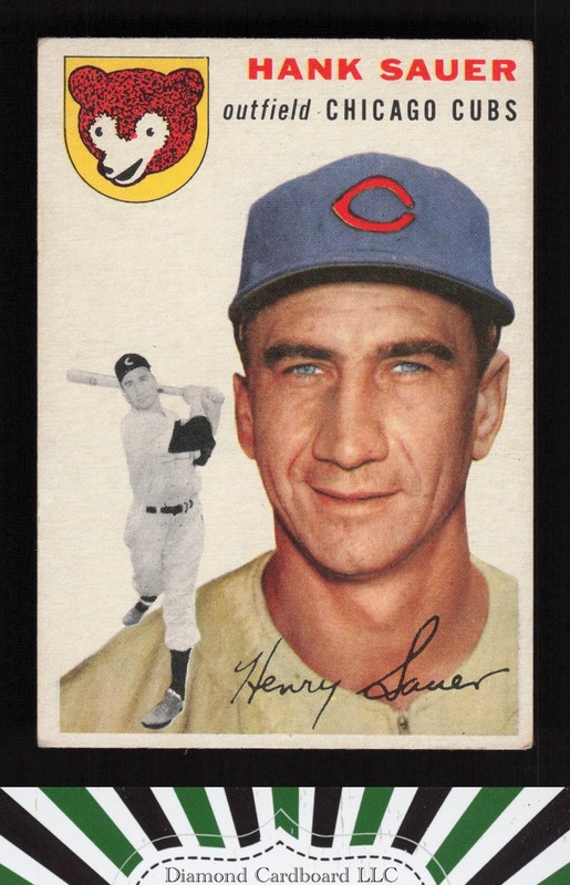 1954 Topps #4 Hank Sauer VGEX d, front