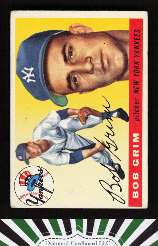 1955 Topps #80 Bob Grim VG d, front