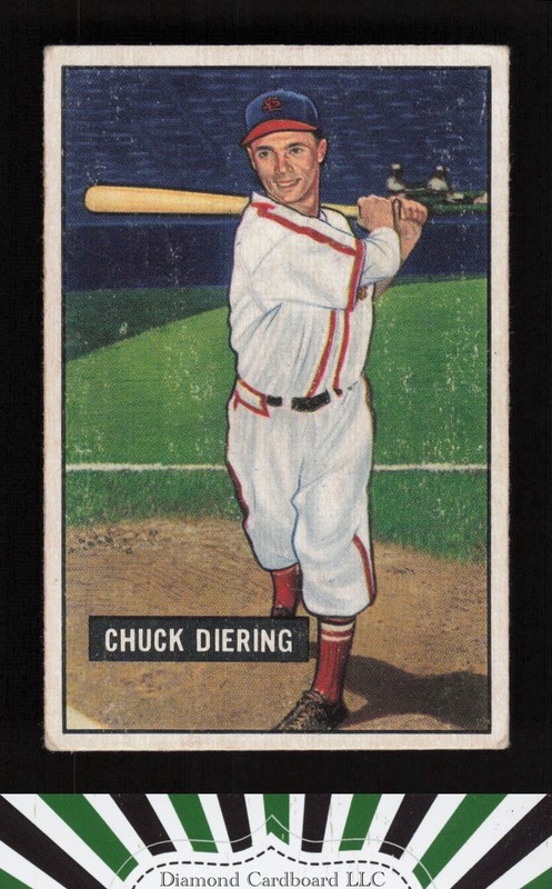 1951 Bowman #158 Chuck Diering VGEX [CENTERED], front