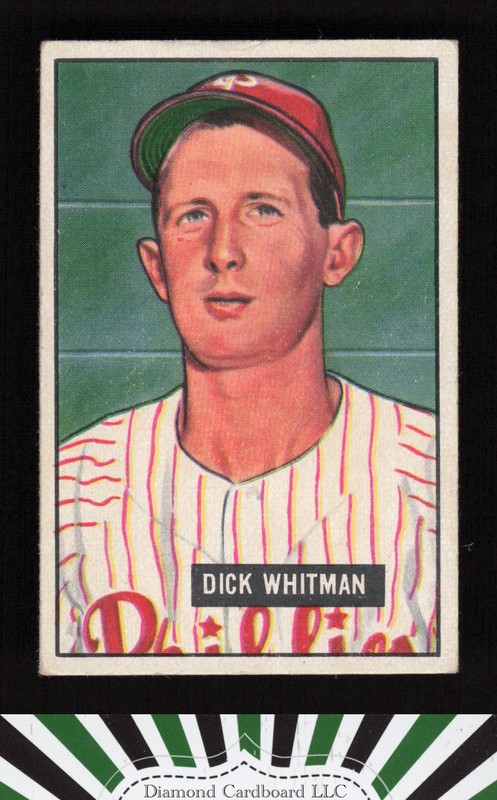1951 Bowman #221 Dick Whitman VG+, front