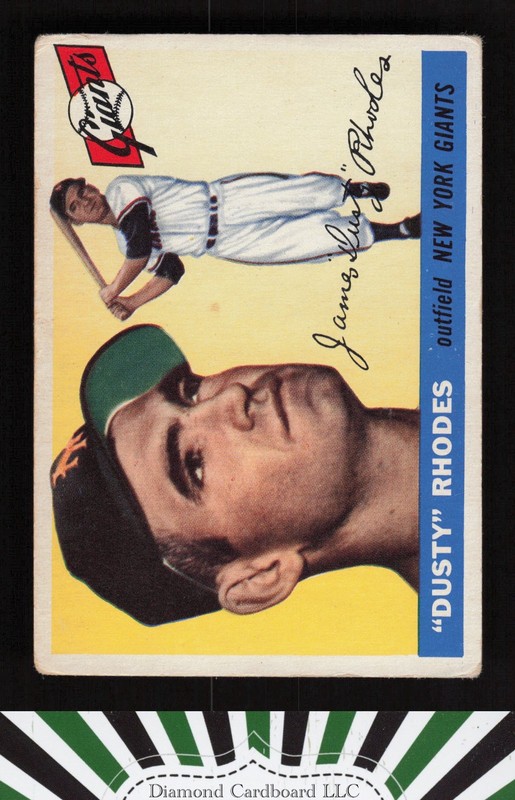 1955 Topps #1 Dusty Rhodes GD+ n, front