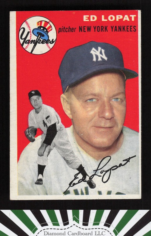 1954 Topps #5 Ed Lopat VGEX i, front