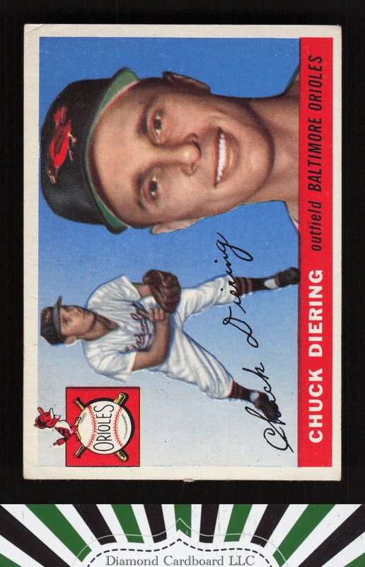 1955 Topps #105 Chuck Diering VG+ a, front