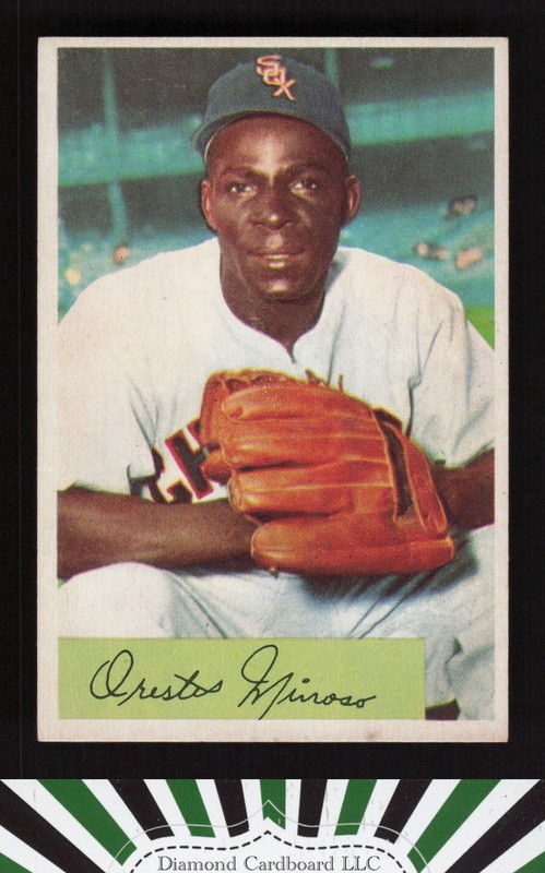 1954 Bowman #38a Orestes Minoso .963/.963 EXMT a, front