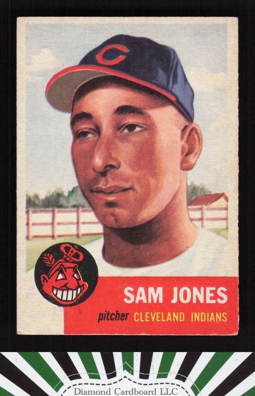 1953 Topps #6 Sam Jones VGEX g, front