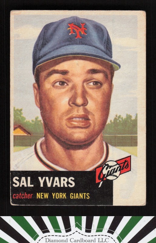 1953 Topps #11 Sal Yvars VG d, front