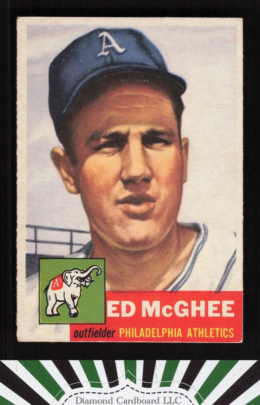 1953 Topps #195 Ed McGhee VGEX d, front