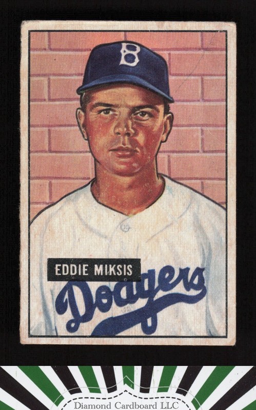 1951 Bowman #117 Eddie Miksis VG [CENTERED], front