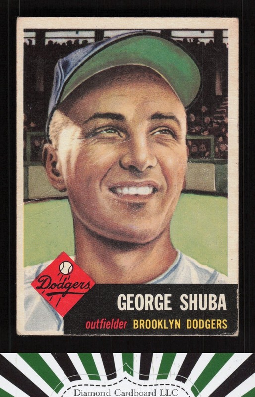 1953 Topps #34 George Shuba FR d, front