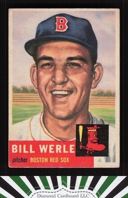 1953 Topps #170 Bill Werle GD b, front