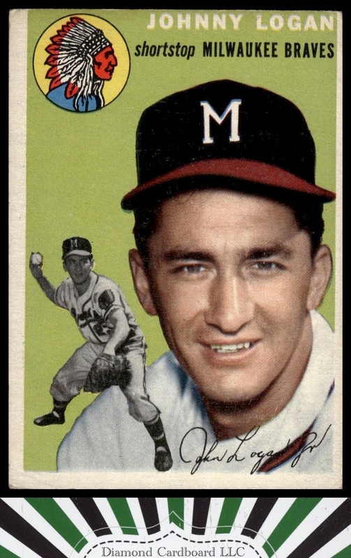 1954 Topps #122 Johnny Logan VGEX k, front