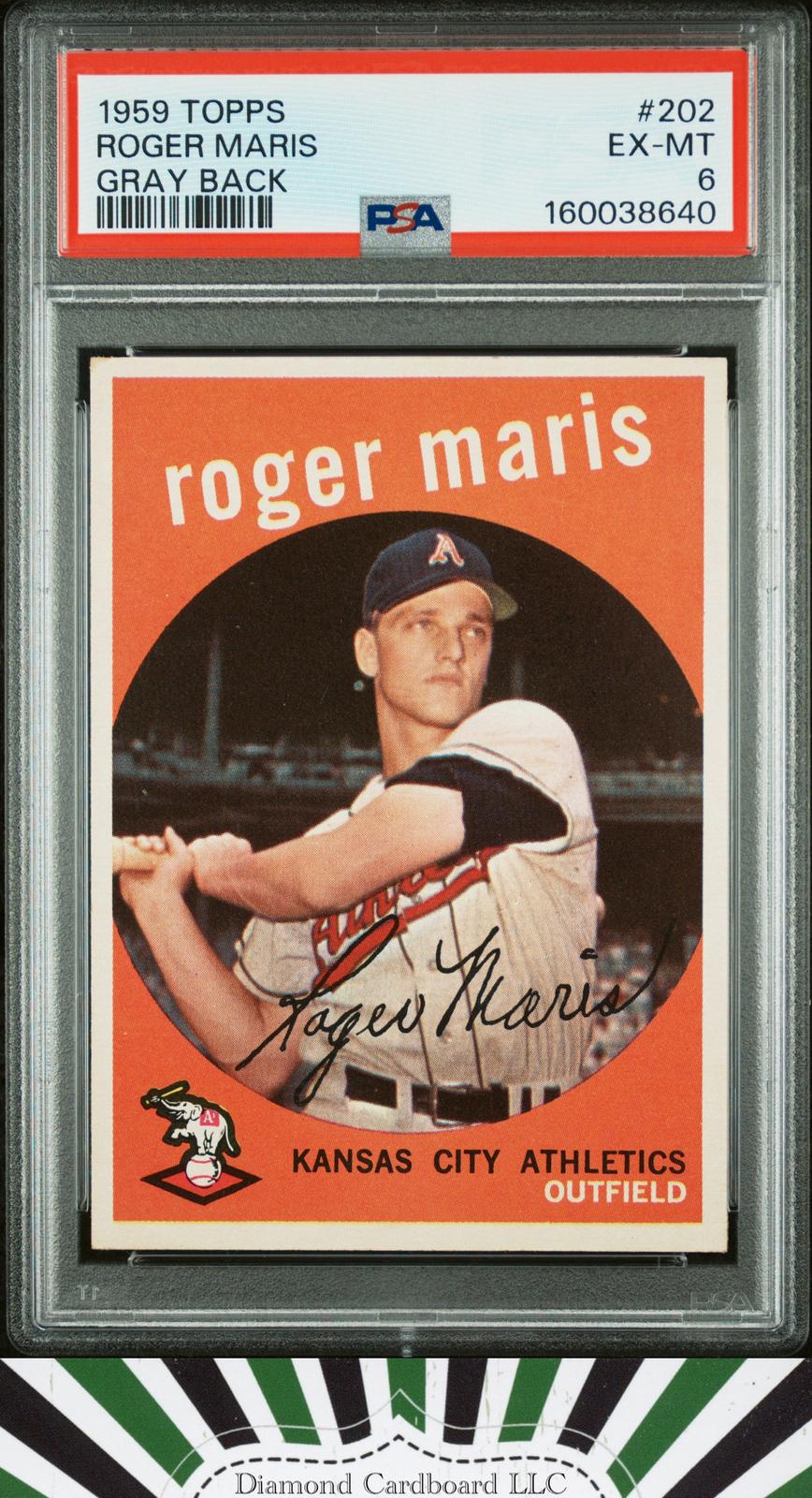 1959 Topps #202 Roger Maris PSA 6 [GREAT EYE APPEAL], front