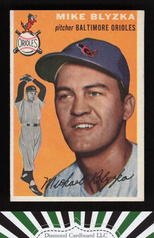1954 Topps #152 Mike Blyzka EX a, front