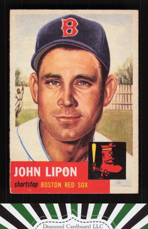 1953 Topps #40 Johnny Lipon VGEX [GOOD CENTERING] g, front