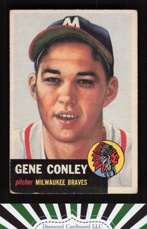1953 Topps #215 Gene Conley VG b, front