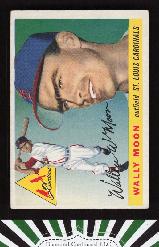 1955 Topps #67b Wally Moon VGEX i, front