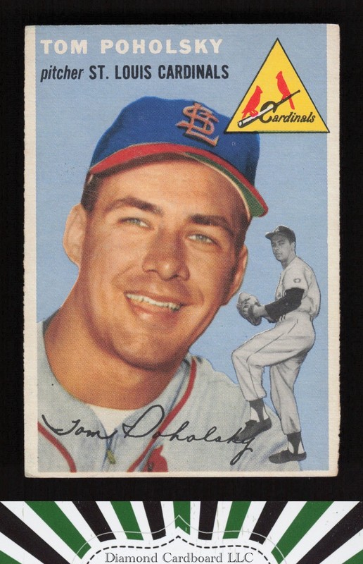 1954 Topps #142 Tom Poholsky EX h, front