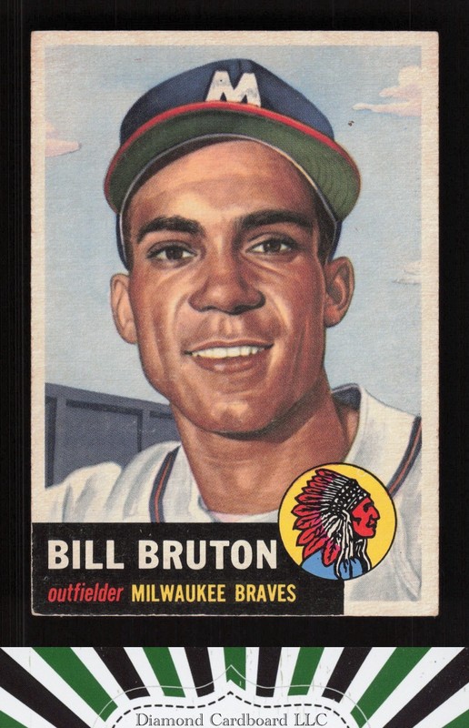 1953 Topps #214 Bill Bruton EX [GOOD EYE APPEAL] j, front