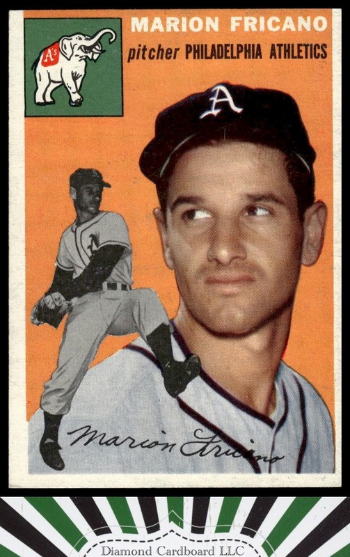 1954 Topps #124 Marion Fricano EX m, front