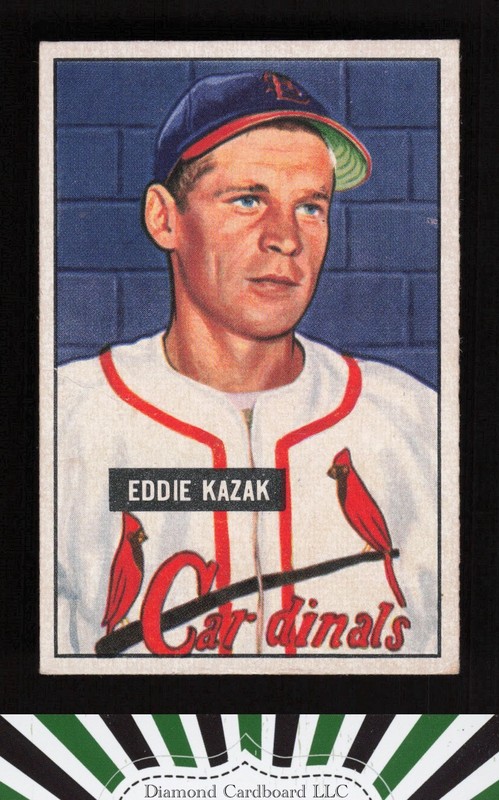 1951 Bowman #85 Eddie Kazak VGEX [GREAT EYE APPEAL], front