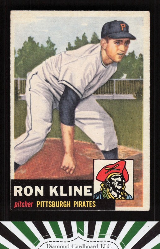 1953 Topps #175 Ron Kline EX g, front