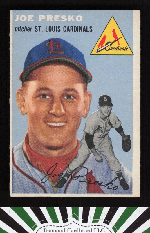 1954 Topps #135 Joe Presko VG+ d, front
