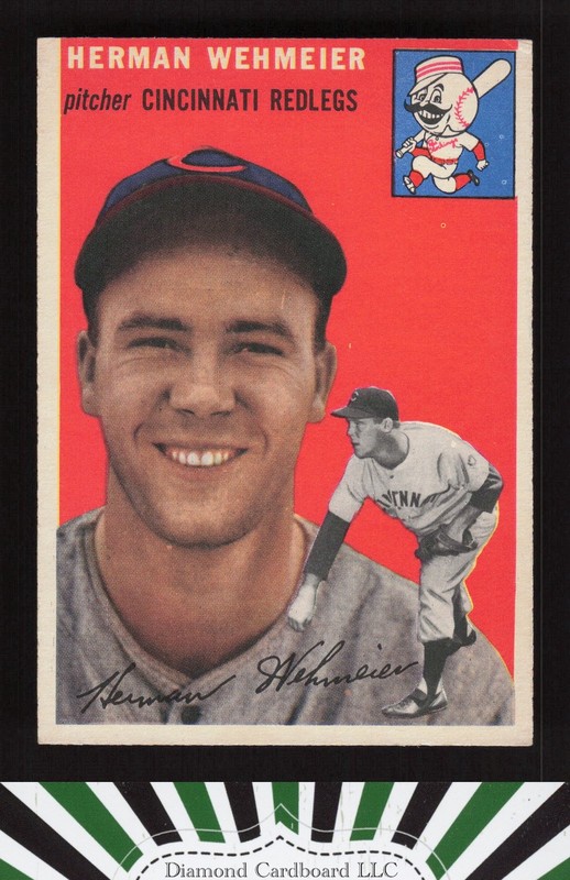1954 Topps #162 Herman Wehmeier VGEX+ h, front