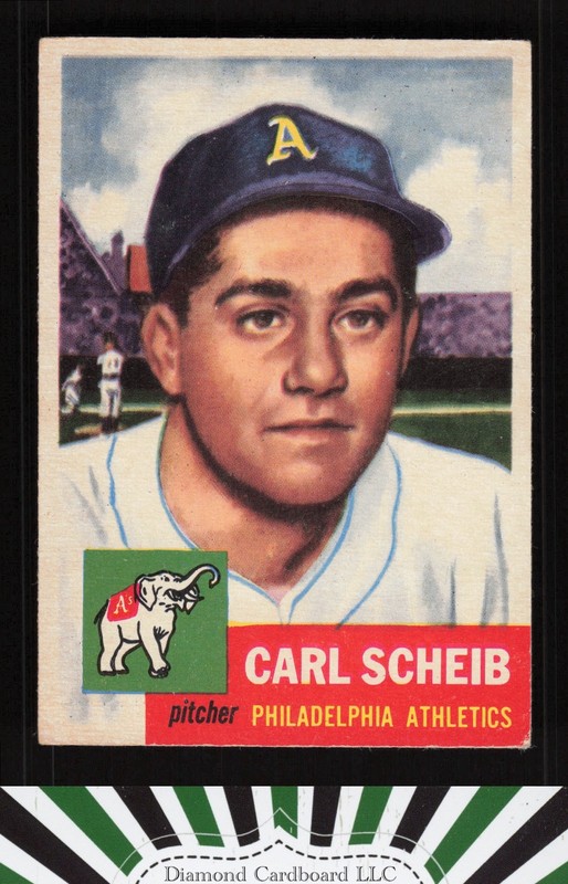 1953 Topps #57 Carl Scheib VGEX [CENTERED] f, front