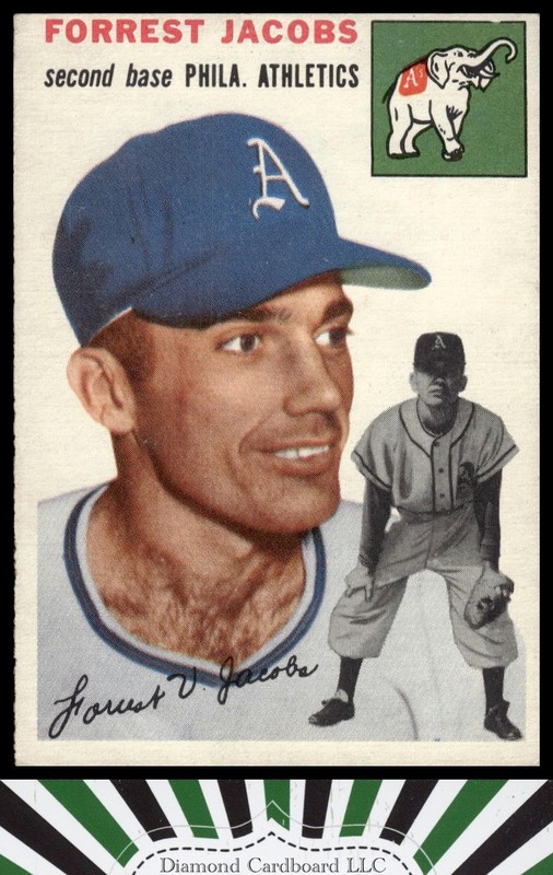 1954 Topps #129 Forrest Jacobs EX j, front