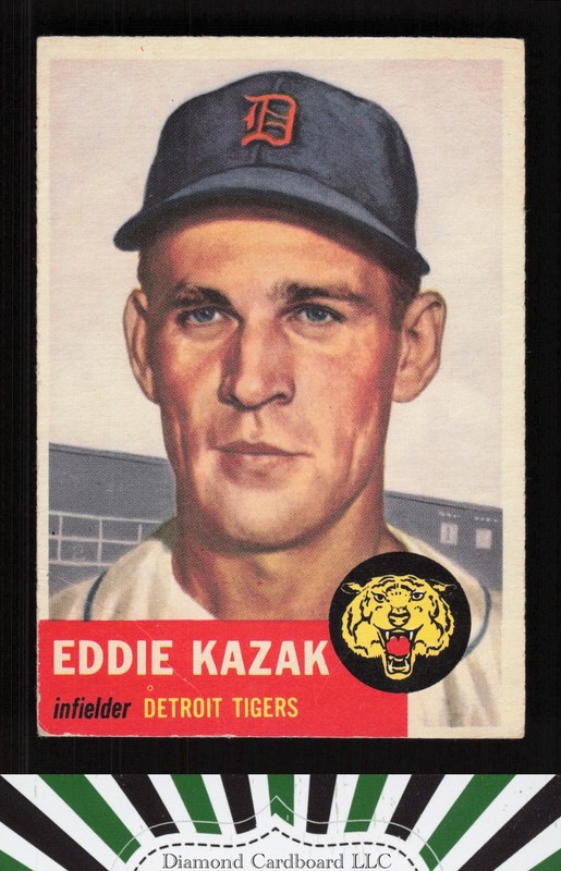 1953 Topps #194 Eddie Kazak VG e, front