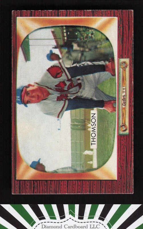 1955 Bowman #102 Bobby Thomson EX, front