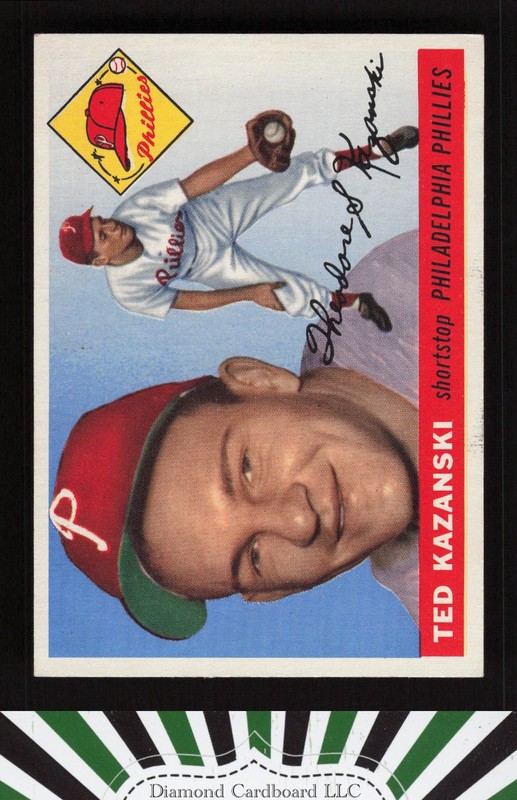 1955 Topps #46 Ted Kazanski EXMT l, front