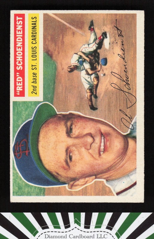 1956 Topps #165 Red Schoendienst VGEX k, front