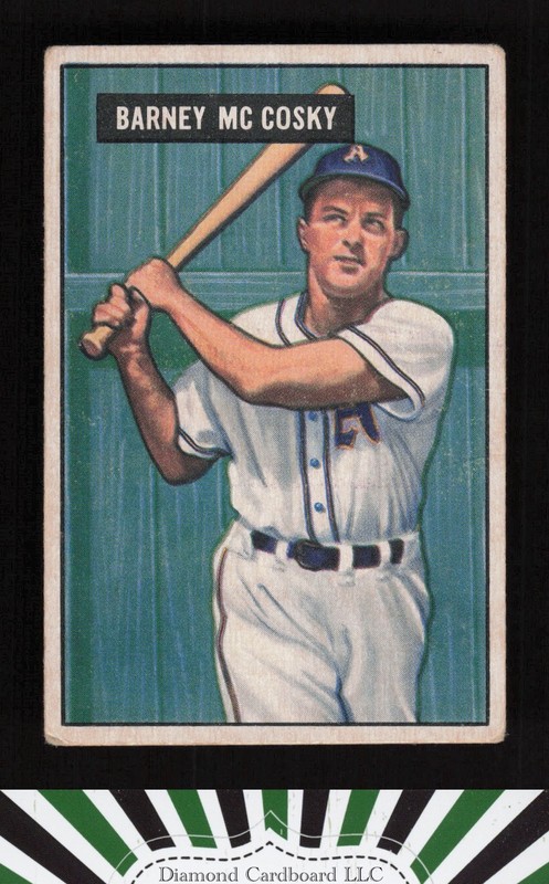 1951 Bowman #84 Barney McCosky VG, front