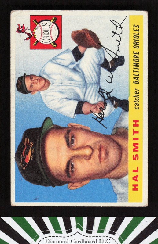1955 Topps #8 Hal Smith VG+ f, front