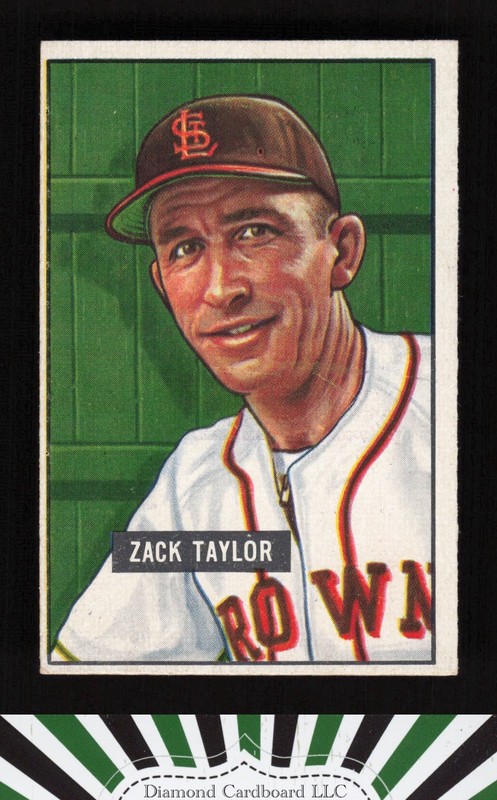1951 Bowman #315 Zack Taylor VGEX, front