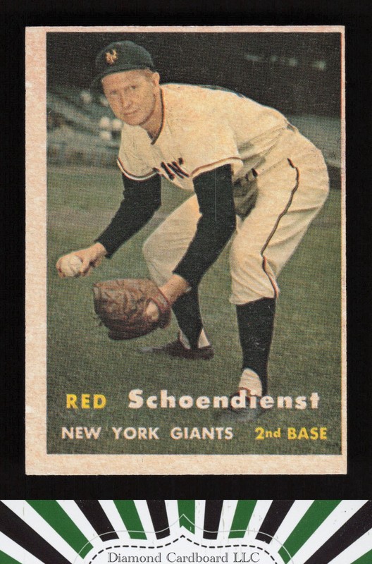 1957 Topps #154 Red Schoendienst EX i, front