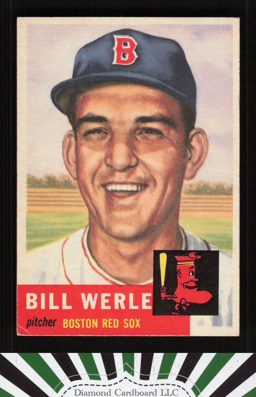 1953 Topps #170 Bill Werle VGEX h, front