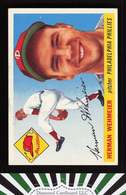 1955 Topps #29 Herman Wehmeier VGEX d, front