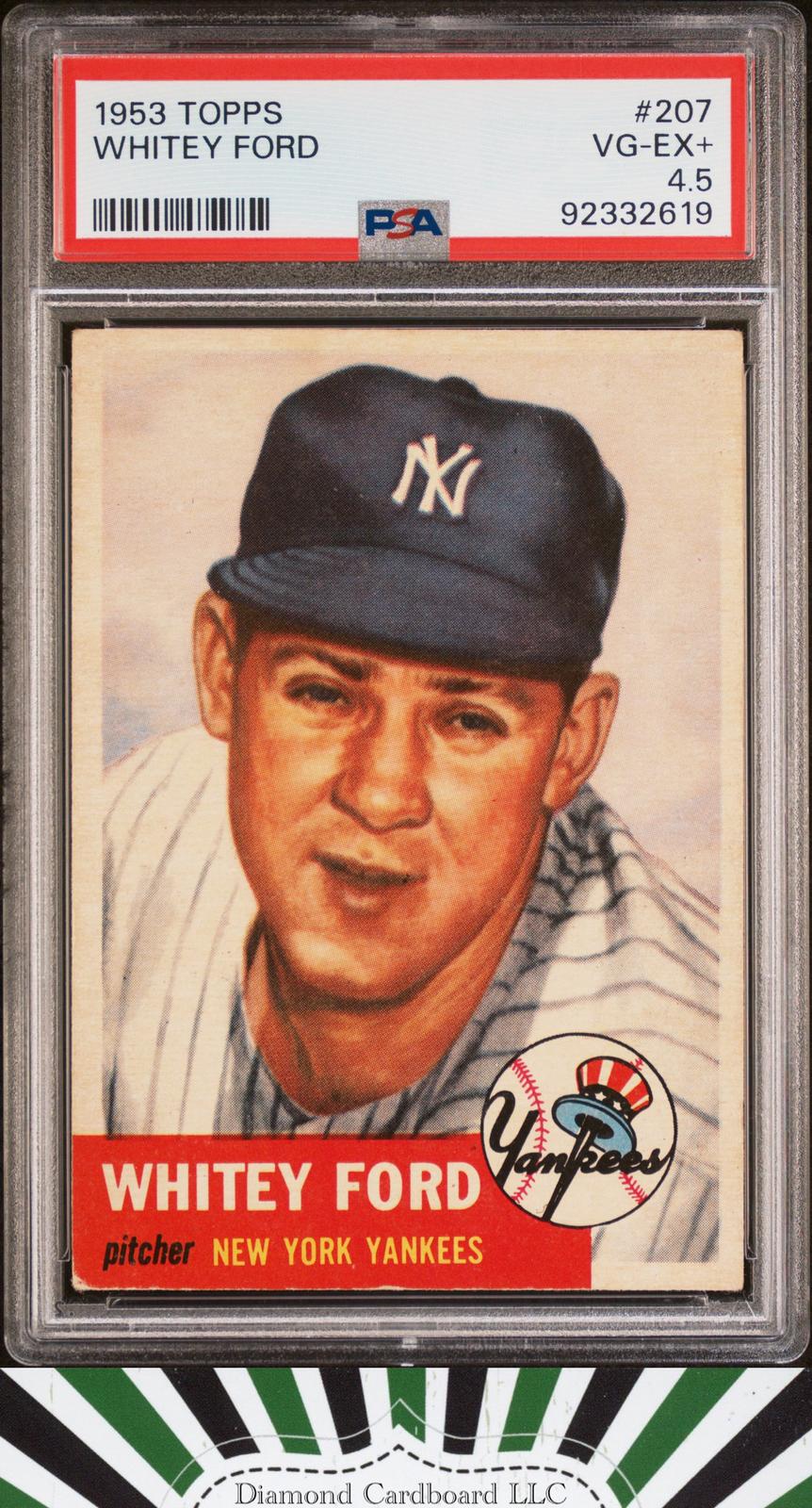 1953 Topps #207 Whitey Ford PSA 4.5 [CENTERED], front