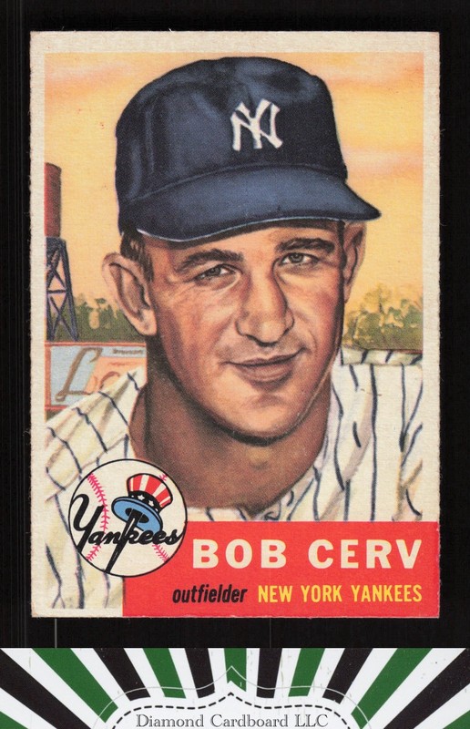 1953 Topps #210 Bob Cerv COLOR ADDED g, front