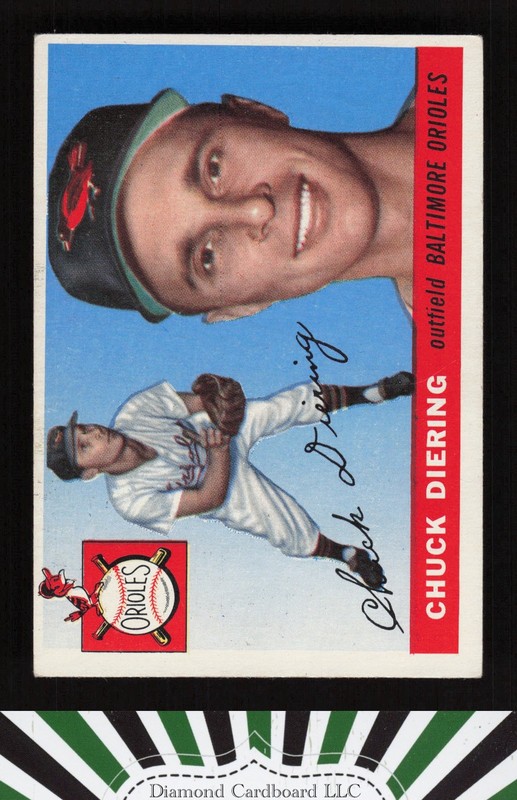 1955 Topps #105 Chuck Diering VGEX g, front