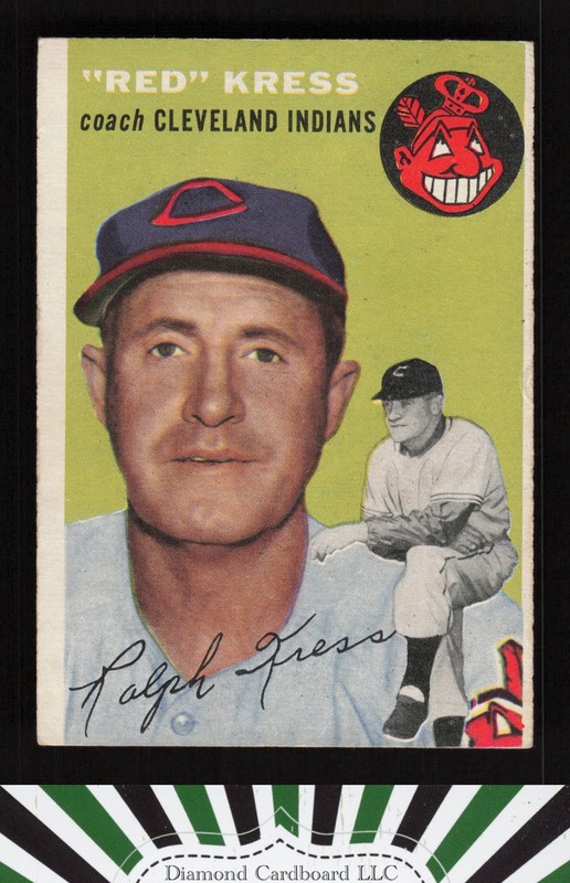 1954 Topps #160 Red Kress GD i, front