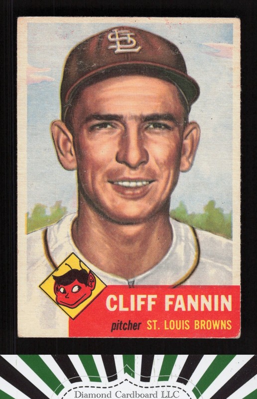 1953 Topps #203 Cliff Fannin VGEX e, front
